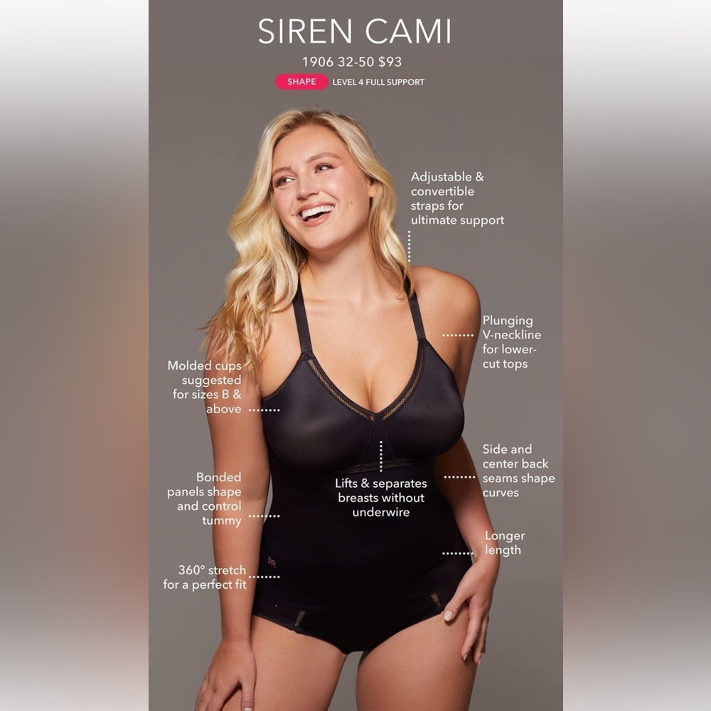 Ruby Ribbon Siren Cami Black 40 - image 2